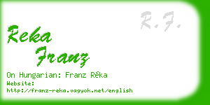 reka franz business card